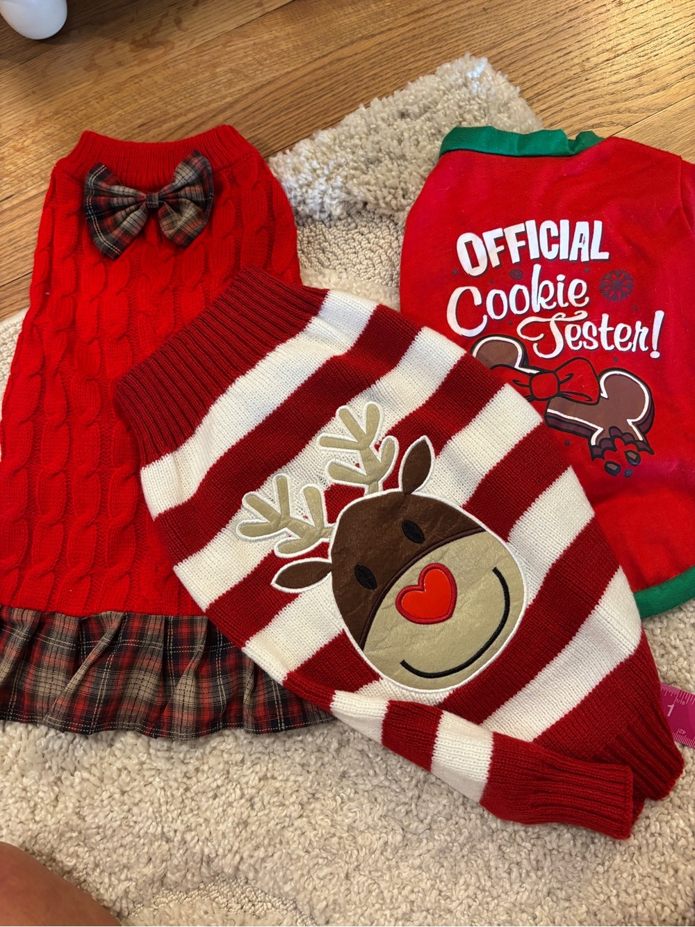 3 Festive Holiday Sweater/Shirts -  Dog